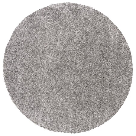 Safavieh 6 ft. 7 in. x 6 ft. 7 in. Royal Shag 100 Power Loomed Round Area Rug, Grey RYG117F-7R